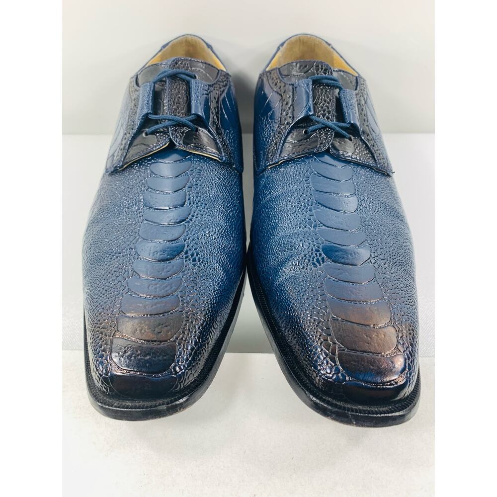 Giorgio Brutini - Men’s Blue Oxford Genuine Leather Shoes size 12 - SHARP!!